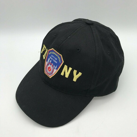 FDNY New York City Fire Department Hat Embroidered Adjustable Black Baseball Cap - Picture 4 of 8